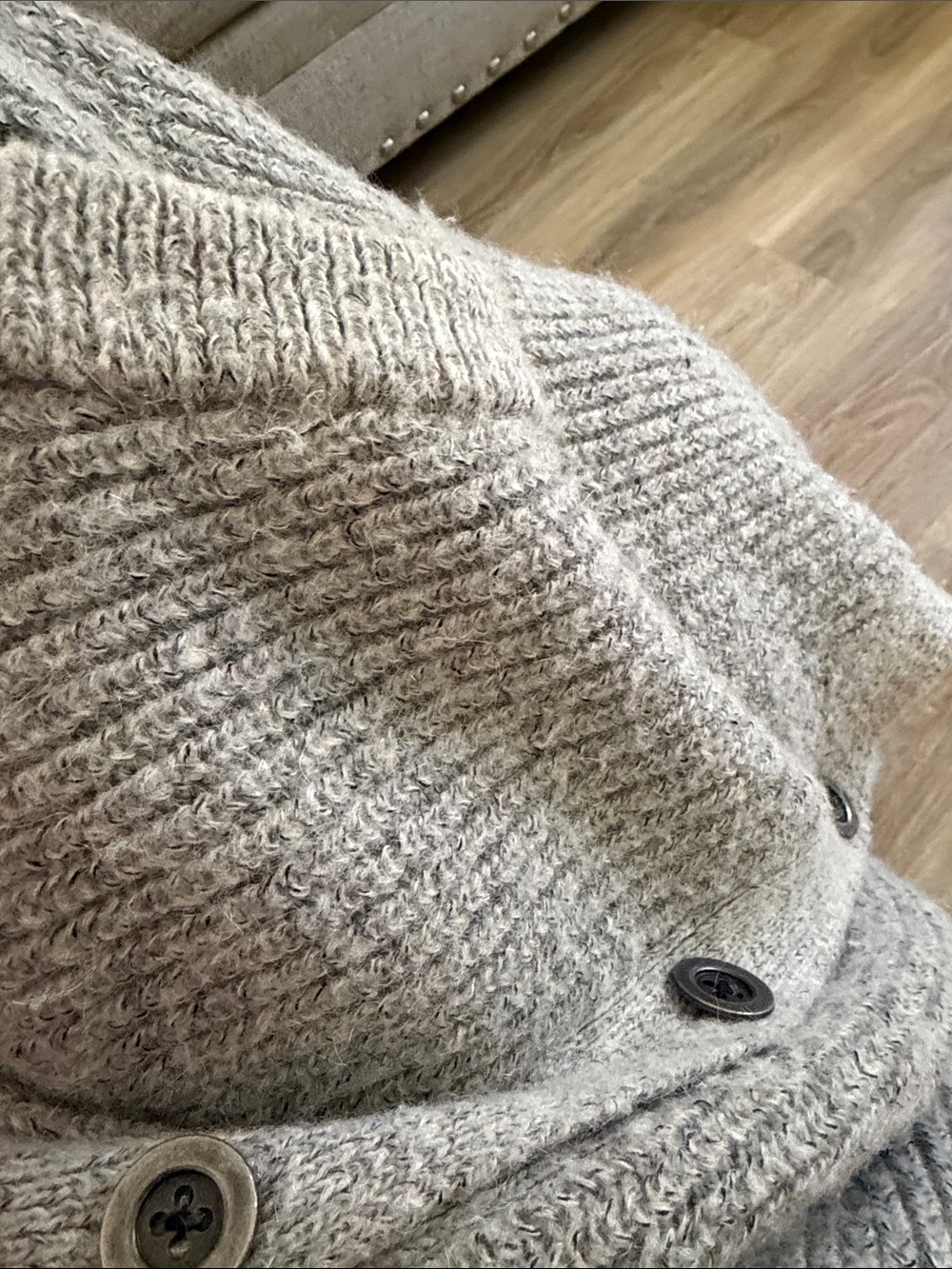 Free People Heather Gray V-Neck Button Cardigan - Picture 9 of 11
